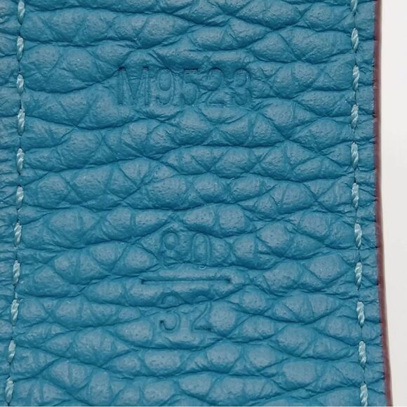 NEW Auth Louis Vuitton Blue Leather Damier Infini Belt Men’s 90 Unisex Appeal - Picture 6 of 11